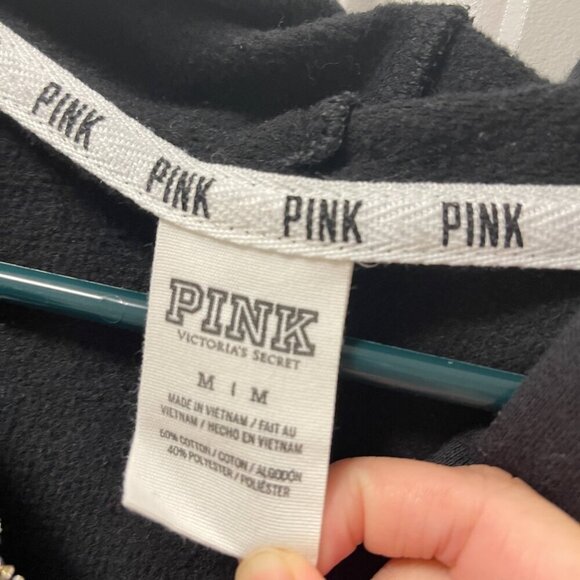 VS PINK Zip-Up Hoodie Black - M - Picture 5 of 10